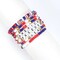 4th of July Bracelets for Women Girls America Flag Bracelets USA Red White and Blue Patriotic Stretchy Stackable Beaded Heishi Bracelet Gifts Independence Day Jewelry